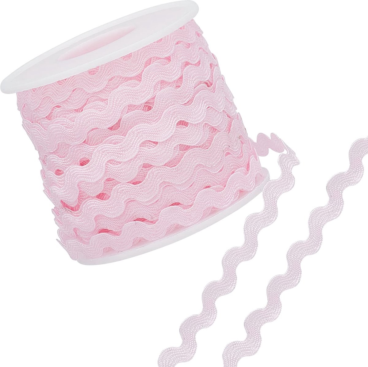 RIC Rac trimlint 25m 5mm voor naaien en handwerken (roze)