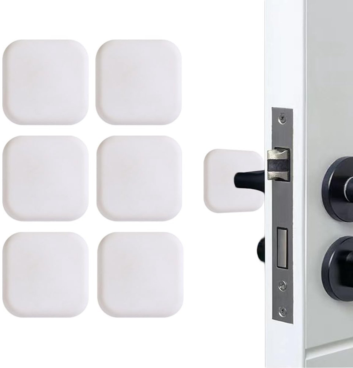 Omgoods - Set van 6 Rubber Deurstopper voor Wandbescherming