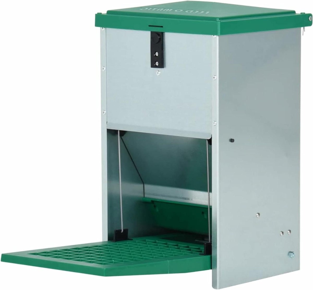 Automatische Kip Voerbak - Voederstation Kip - Kippen Voeren - Voorkomt Ongedierte - 8 kg - Groen