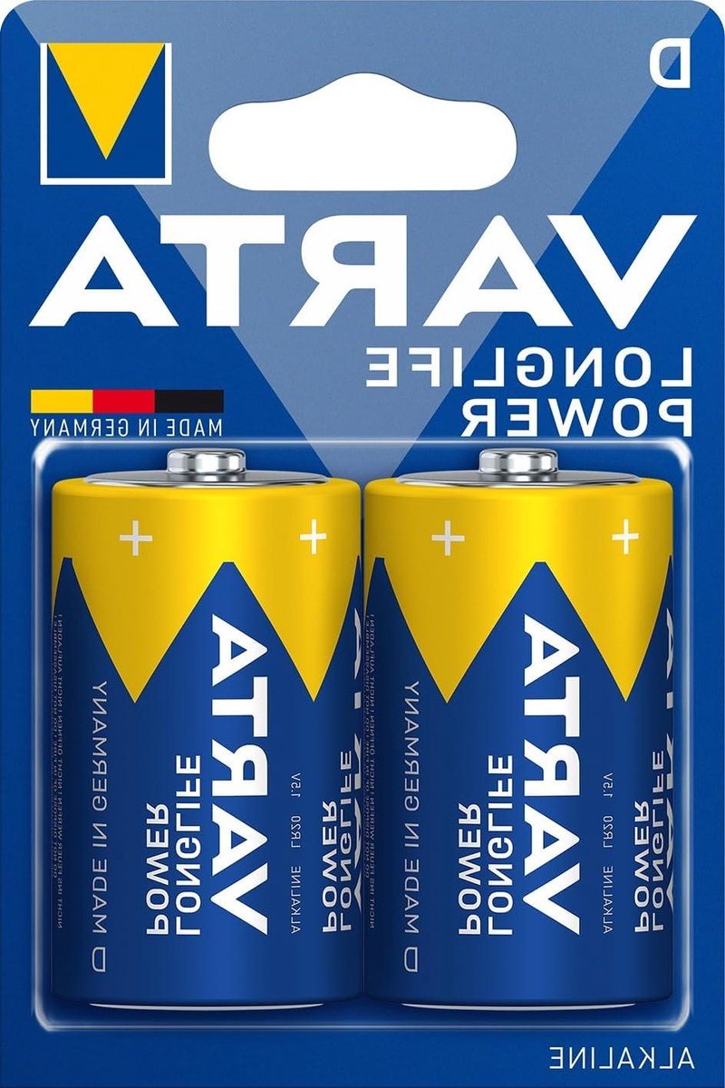 Wegwerpbatterij Alkaline - D Batterij - Apparaten Voeden - Hoog Energieverbruik - 15 Volt - Zwart