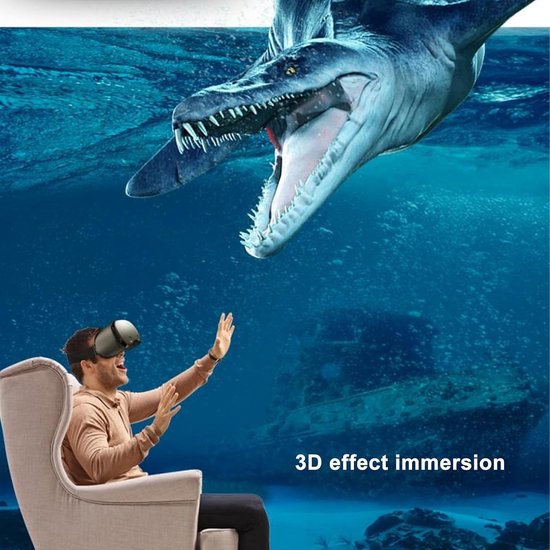 3D VR headset voor smartphones van 5 tot 7 inch, met anti-blauw licht lenzen en oogbescherming — afbeelding 4