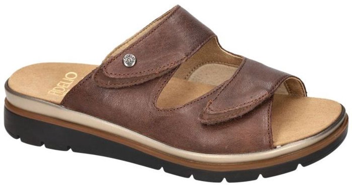 Fidelio Hallux -Dames - bruin donker - slippers & muiltjes - maat 40