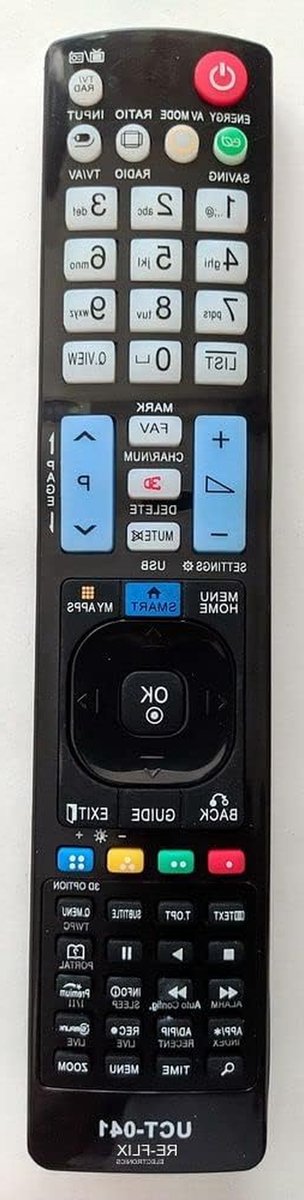 Universele Afstandsbediening - Afstandsbediening TV - TV Bediening - Geen Code Instelling - 10 Meter Bereik - Zwart