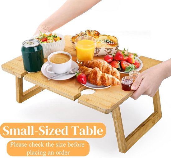 Wijntafel - Inklapbaar - 43X32Cm - Houder Voor 4 Glazen - Picknicktafel - Strandtafel — afbeelding 5