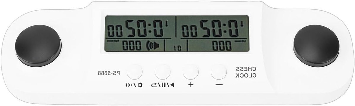 Schaakklok - Spel Timer - Toernooi Timing - HD Display - 28D x 8B x 4H cm - Wit
