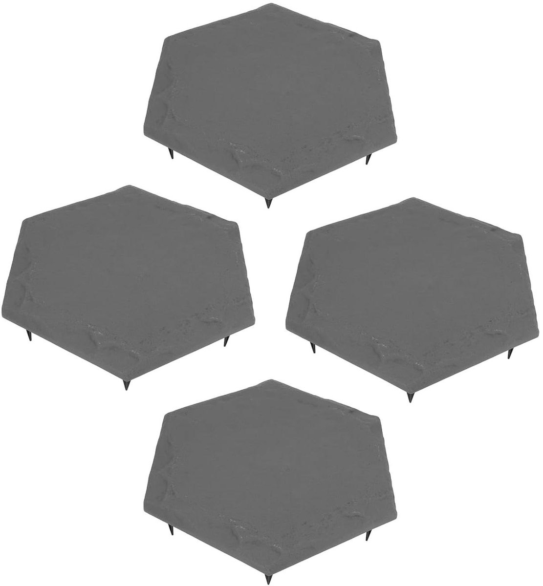 Decoratieve Stapstenen - Tuinpad Stenen - Tuin Verfraaien - Zeshoekig Ontwerp - 22 cm per zijde - Grijs