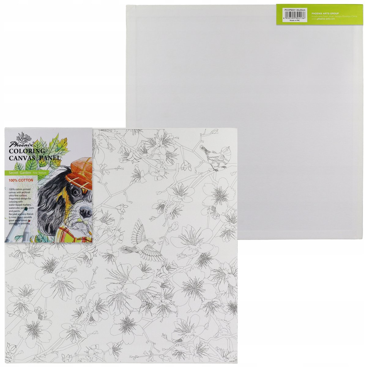 Canvas Schilderen 30x30cm - Antistress Kleurplaat met Takken