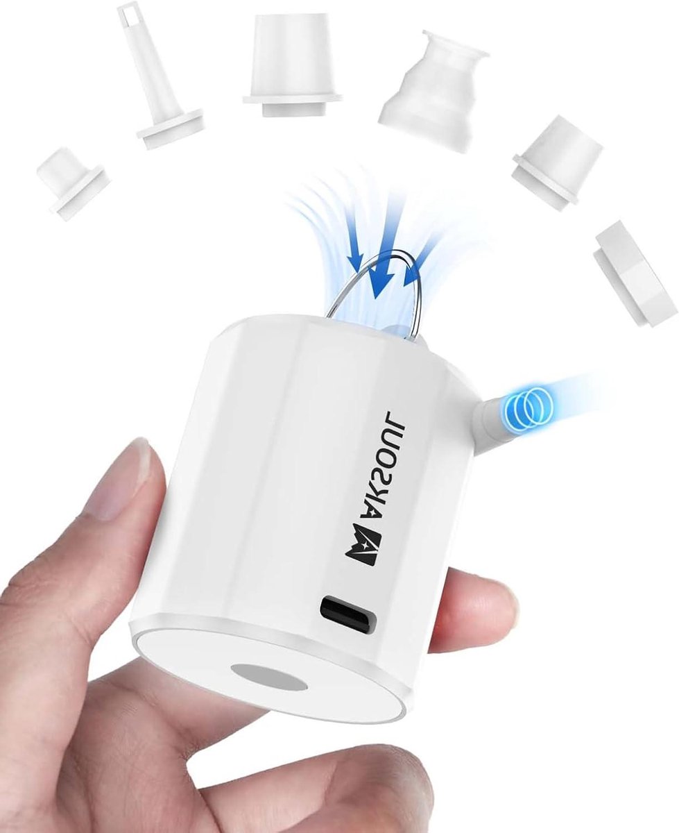 Elektrische Luchtpomp - Draagbare Pomp Batterij - Opblaasbare Producten Vullen - Ingebouwd Campinglicht SOS