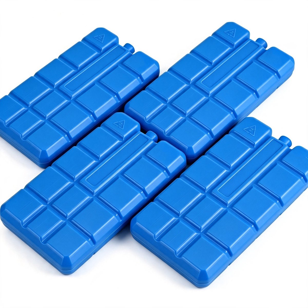 GELLDG 4 Stuks Koelboxaccessoires - Herbruikbare Koelaccus - 200 ml Draagbare Outdoor Koelkussens - Geschikt voor Koeltas en Koelbox - Plastic - Afmetingen 15x8,5x2,5 cm