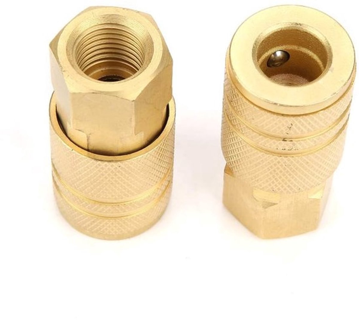 NPT Adapter Set - 10-delige set voor Compressed Air - 1/4 inch maat - Snelkoppelingen - Voor Copper Tools - Betrouwbare verbindingen - Ge...