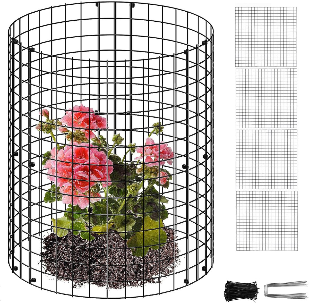 6 Stuks Plantenbeschermingskooien - Tuinkap Van Metalen Gaas - Roestvrije, Diervriendelijke Draadkooi - Plantenkooien