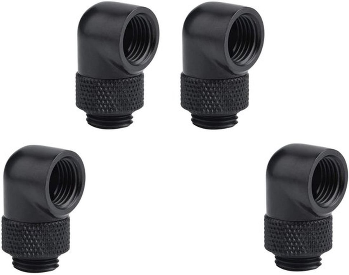 G1/4inch Male to Female Extension Fitting - 90° Rotating - Perfect voor waterkoeling - Hoogwaardige adapter - Geschikt voor desktop compu...