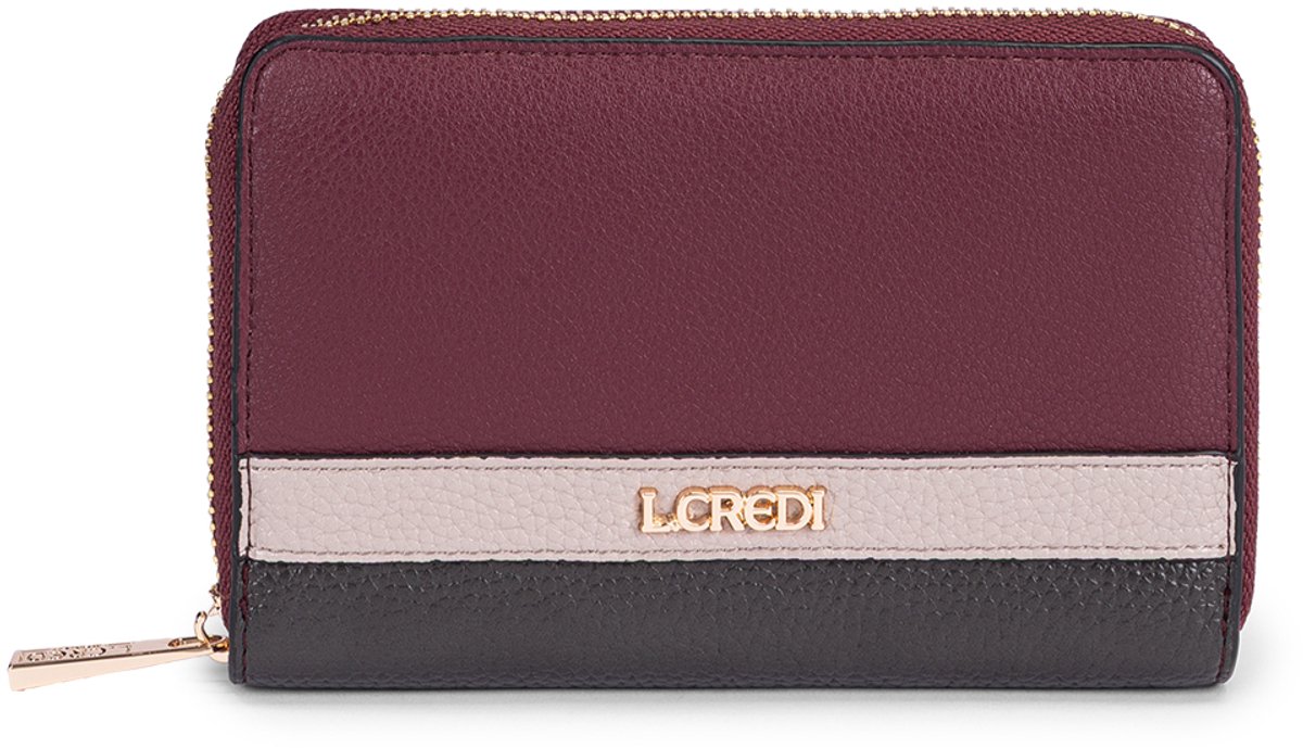 L.CREDI portemonnee Saina Zip Around Wallet Cherry Shade mix veelkleurig
