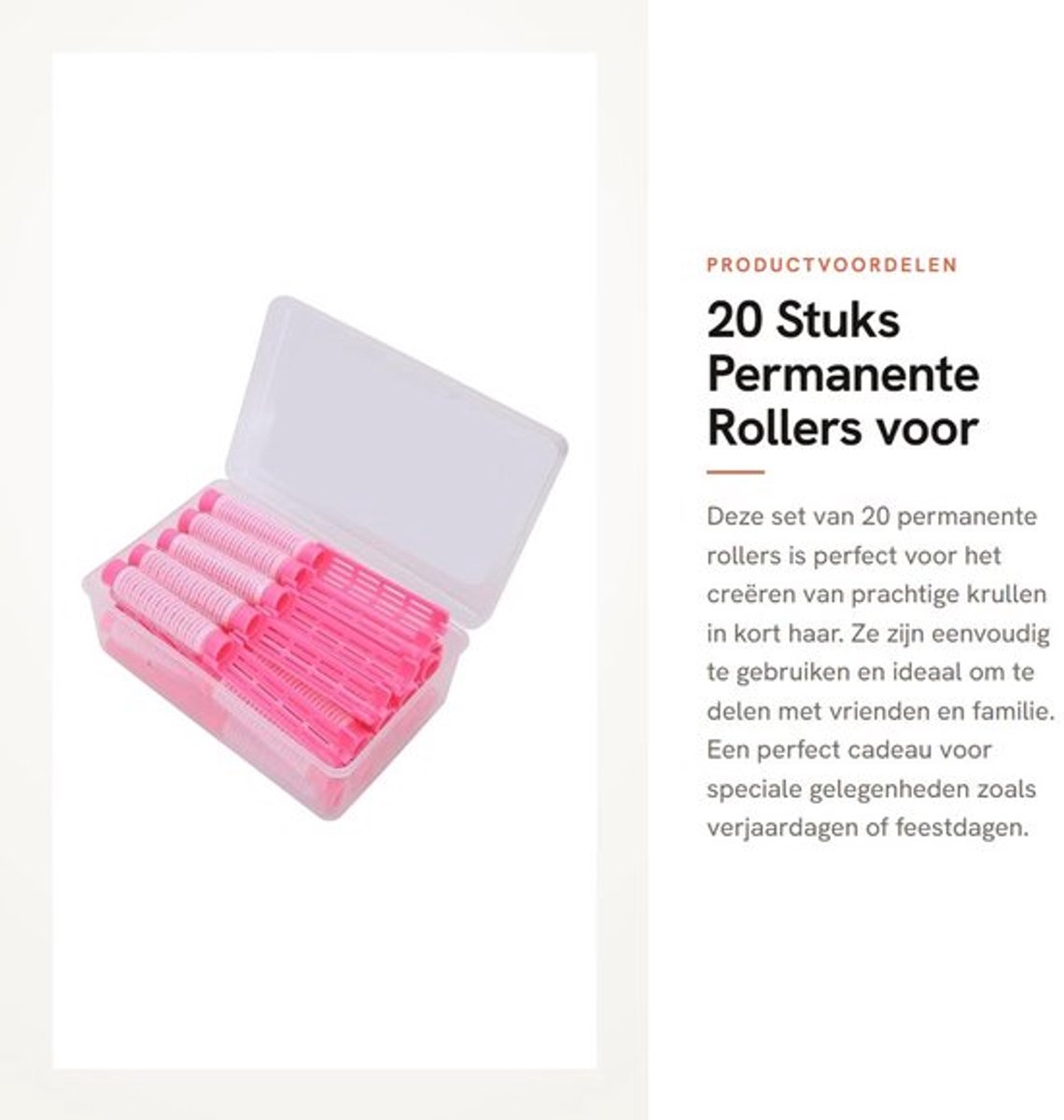 20 Stuks Permanente Rollers voor Kort Haar