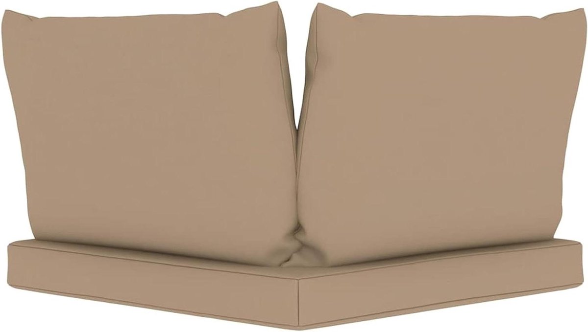 Pallet Kussen Set - Bankkussen Tuin - Buiten Ontspannen - Dikke Vulling - 3 delig - Taupe