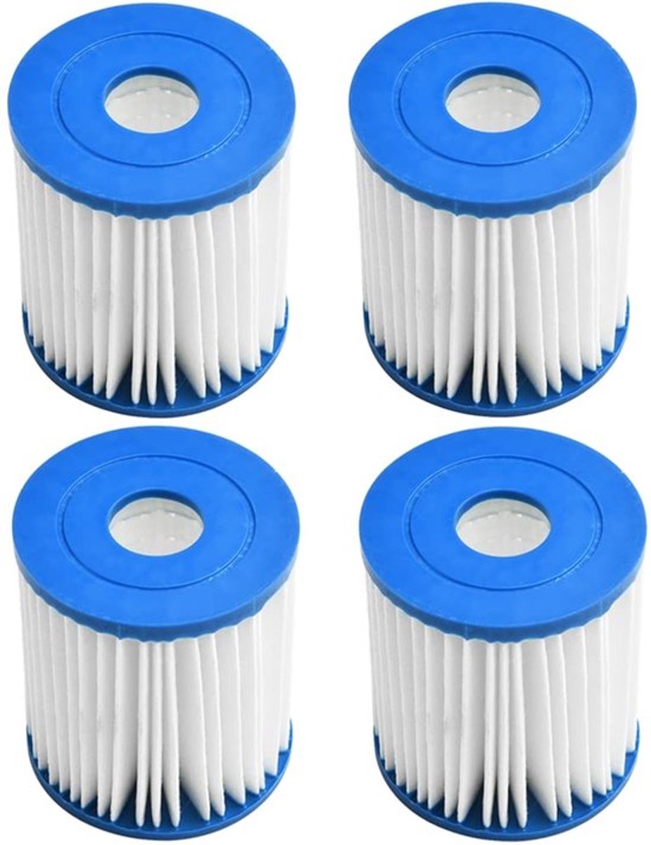 Hot Tub Filters Vervangingsset - Filterpatroon Type H - Voor Intex 28601/28602 - 4 Stuks - Groot Filtratiegebied - Houdt Spa Water Schoon - Zwembadfilters