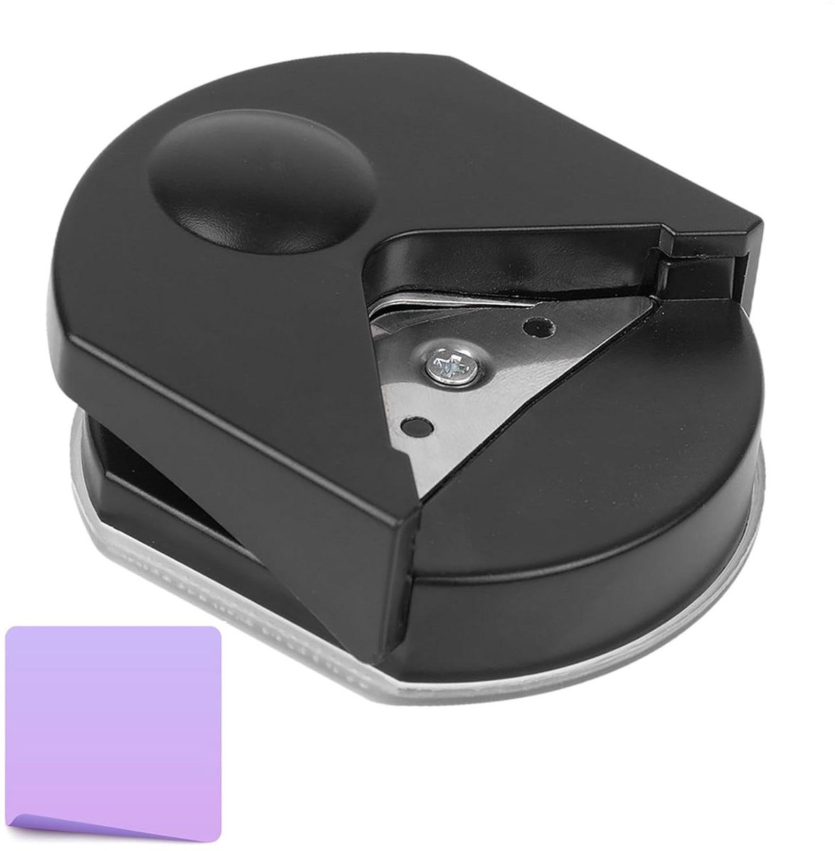 Hoekronder - Cirkelsnijder Afrondingsponsen - Papier Knutselen - Ingebouwde Opvangbak - 4 mm - Zwart