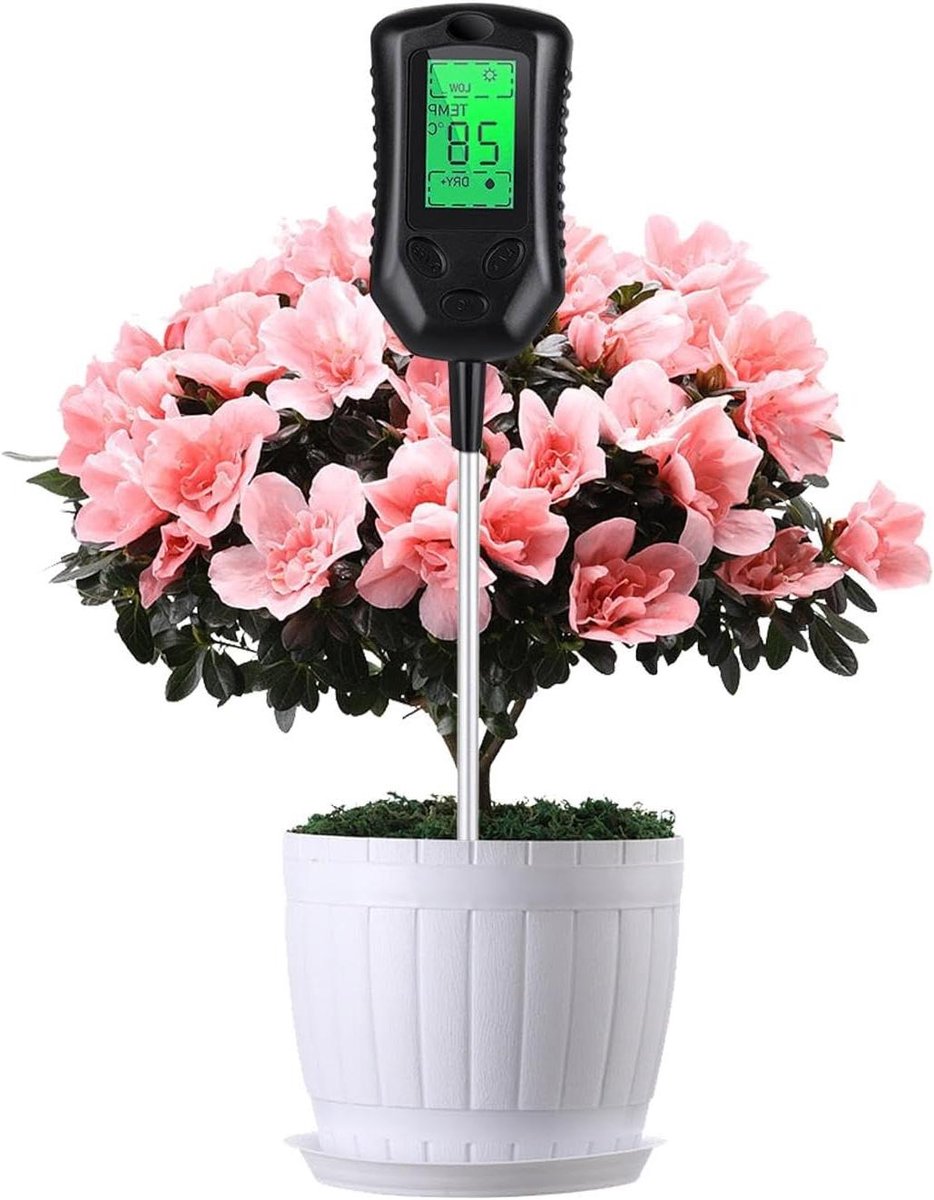 Bodemtester - Vochtmeter Planten - Planten Verzorgen - 4-in-1 Meting - 31 cm - Zwart