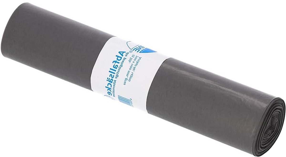 Afvalzakken - Vuilniszakken Prullenbakzakken - Afval Verzamelen - Gemaakt van Regeneraat - 120 Liter - Grijs