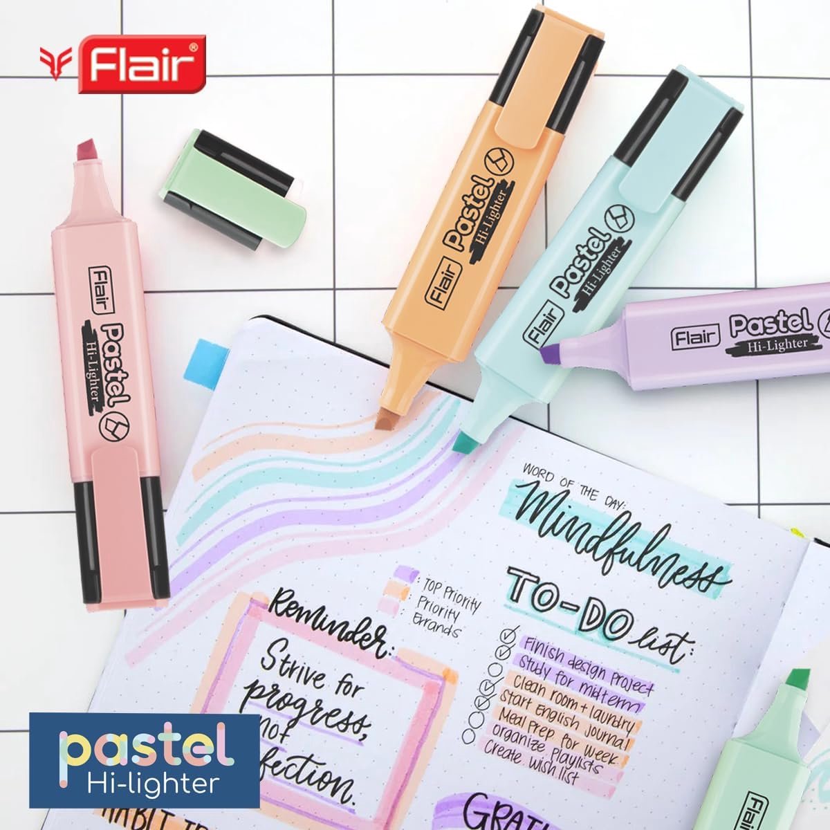 Pastel Highlighters - Markeerstiften Set - Notities Maken - Sneldrogende Inkt - 15 Stuks - Meerkleurig