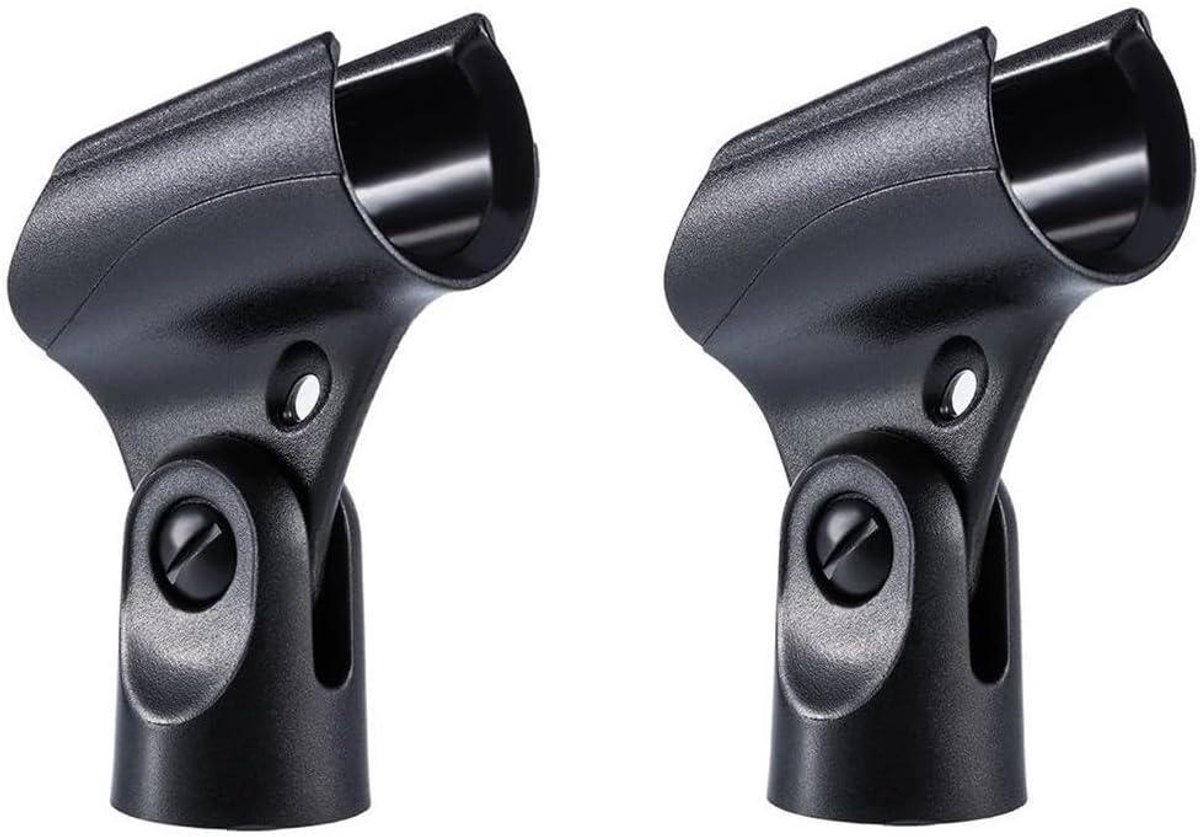 Microfoon Clips - Microfoonhouder Klem - Muziek Maken - Universele Pasvorm - 2 stuks - Zwart