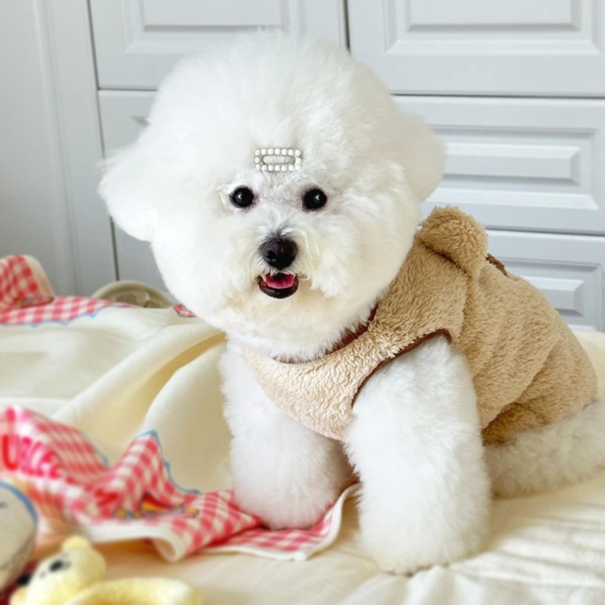 Knuffelige wintertrui voor kleine en middelgrote honden en katten, warme pluche jas voor koud weer, ideaal voor huisdieren