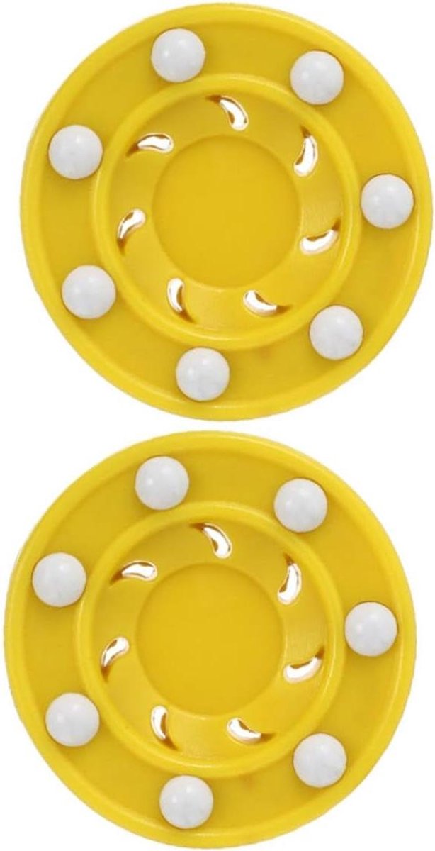 IJshockey Pucks - Hockeyballen Training - Sport Oefenen - Hoge Dichtheid - 7.5 cm - Geel