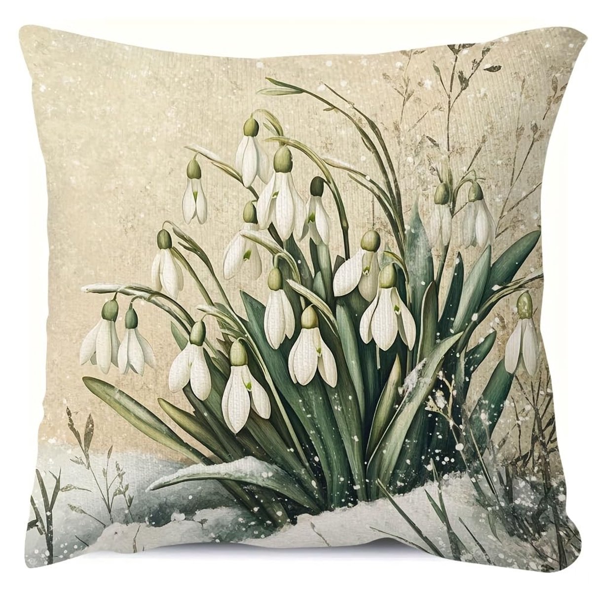 Kussenhoes 40x40 cm met bloemenmotief voor bank en slaapkamer