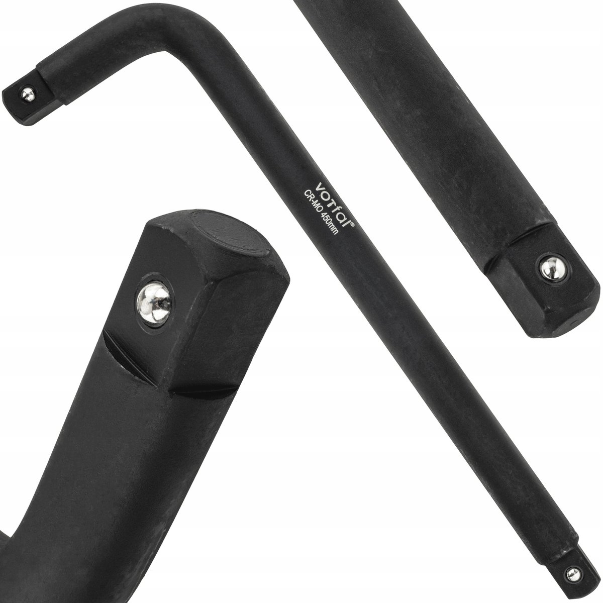 Merkloos 3/4" L-sleutel, 450mm, CR-MO staal, voor doppen