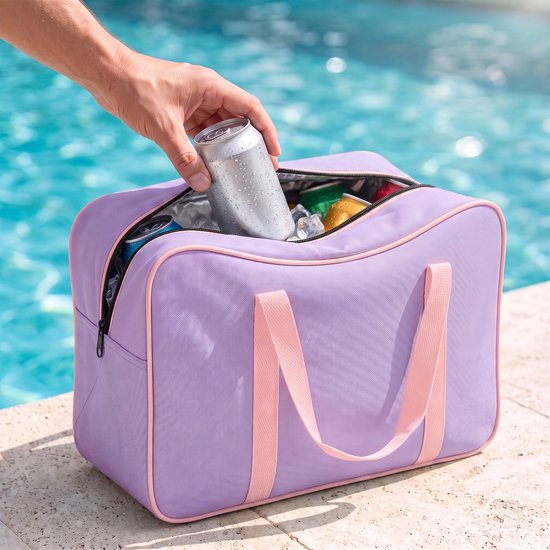 Geisoleerde Koelrugtas 24L - Cooler Bag Lunch Tas - Koeltas - Lichte Tas - Compacte Koeltas - Picknicktas Kinderen - Thermo Tas - Lunchtas Volwassenen - Koel Tas Dames en Heren - Thermotas - Koelrugzak Vakantie - Koeltassen - Paars - Löwenthal van Löwenthal — afbeelding 3