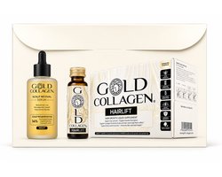 GOLD COLLAGEN Hairlift + Scalp Revival Serum | Perfecte combinatie voor herstel en haaruitval | Vloeibaar gehydrolyseerd collageen peptiden en keratine + 100 ml serum ter bescherming hoofdhuid en haarwortel | Voeding van binnenuit