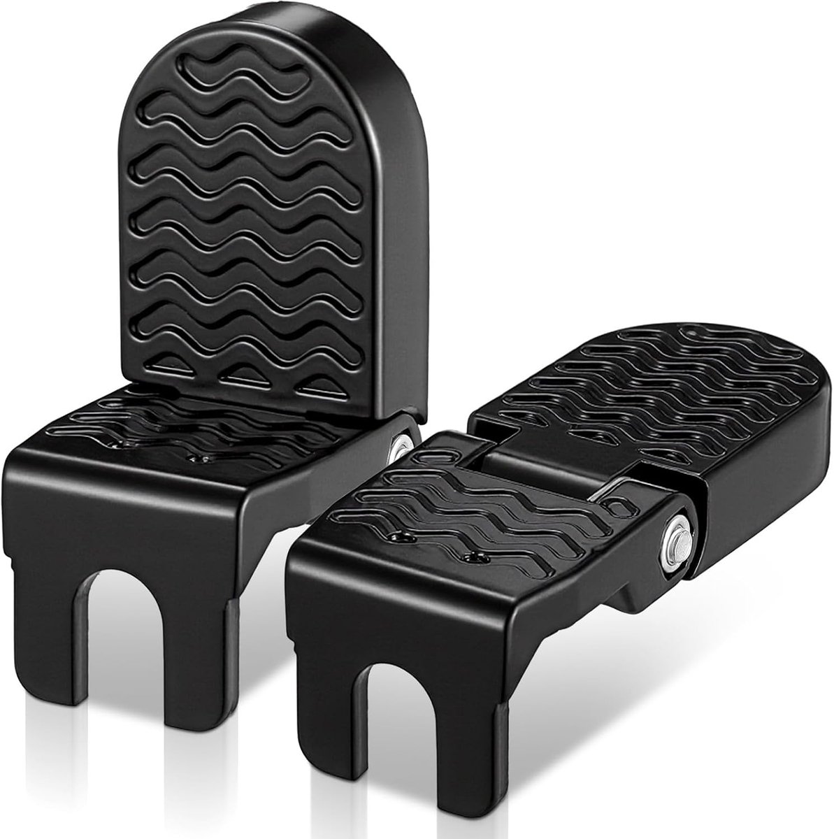 Bobypet - Fiets voetsteunen - U-vormige opvouwbare achterpedalen - 1 paar - 15 mm - Voor mountainbike, e-bike en racefiets - Opvouwbaar fietsaccessoire - Zwart