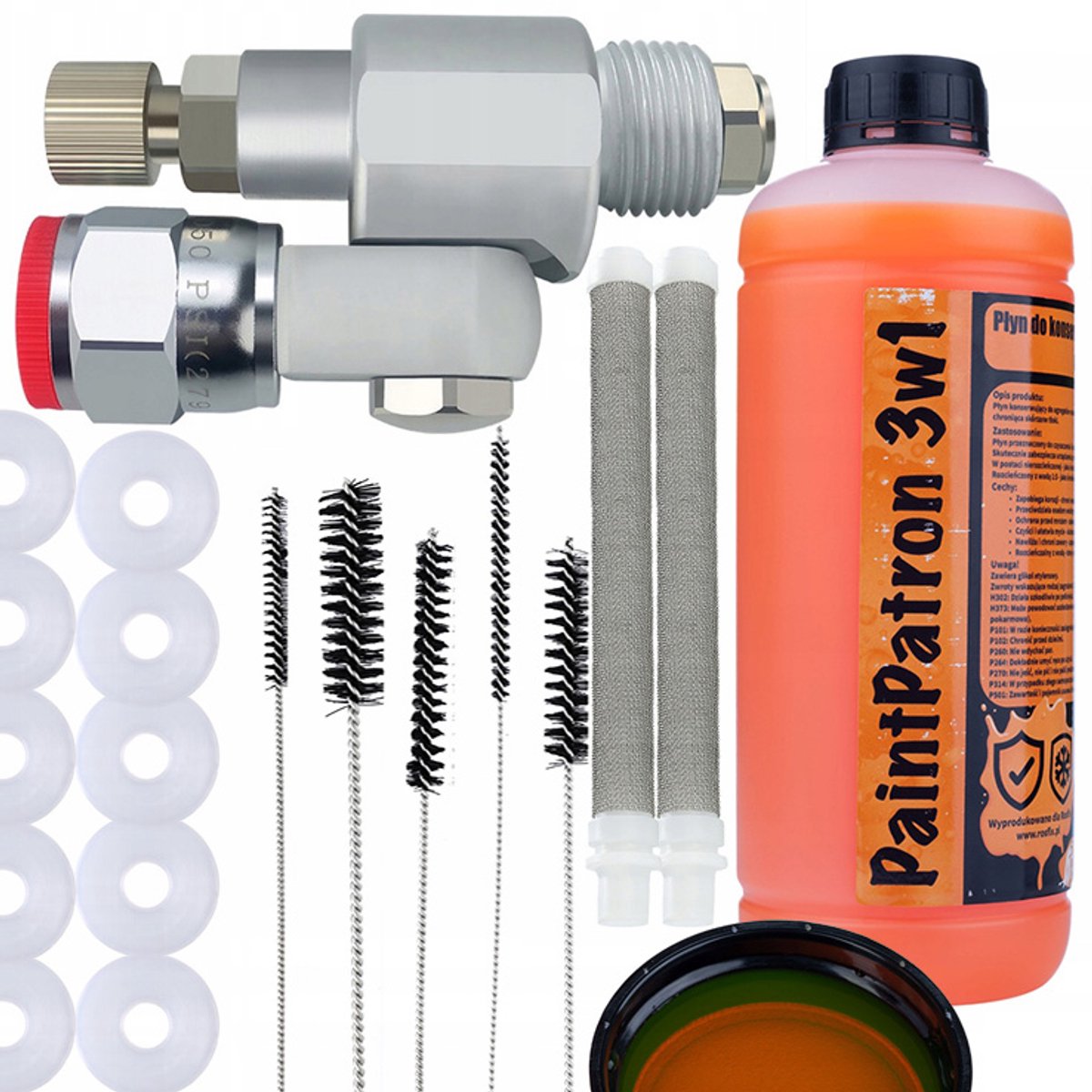 Rosfix Ventiel CleanShot Set - Regelbaar 248 bar - 10x Afdichting 7/8" 2x Vingerfilter 60 mesh