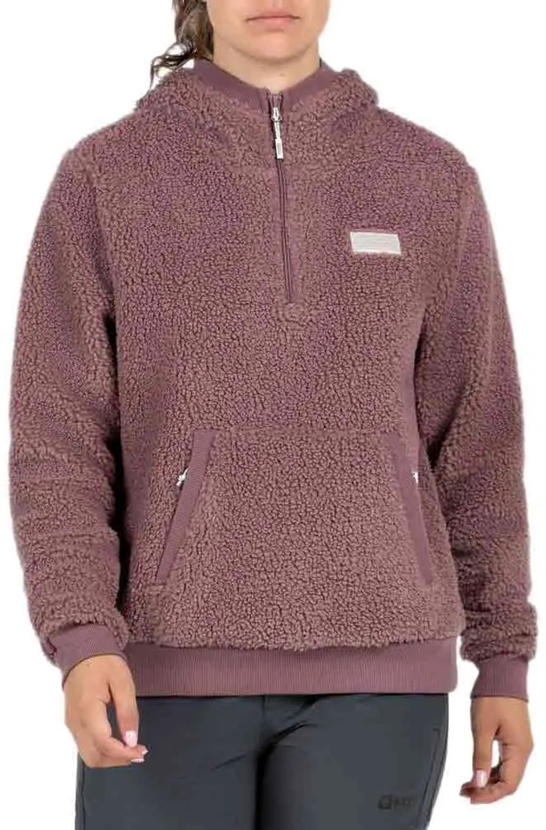 +8000 Bernesa Fleece Met Kap Paars L Vrouw