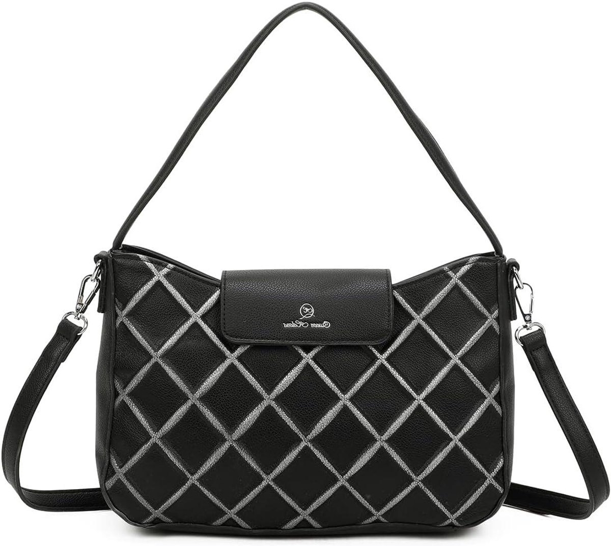 Schoudertas - Casual Handtas - Dagelijks Gebruik - Afneembare Band - 31 x 22 cm - Zwart