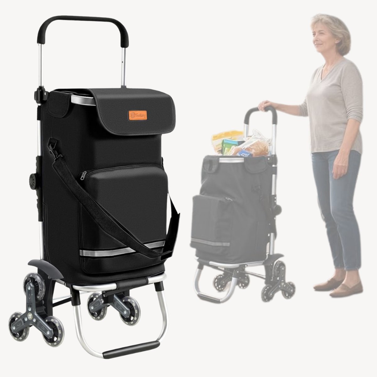 Zavio® Handige Transportkar - Opvouwbare Kar - Boodschappen Doen