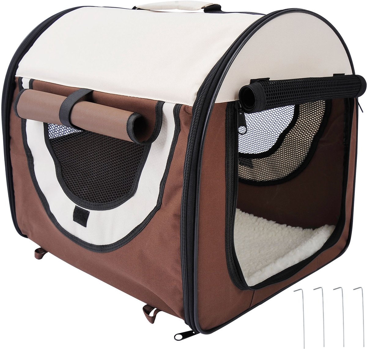 Transporttas voor honden en katten - opvouwbaar - voor huisdieren - geschikt voor de auto - groot comfort - ademend - met afneembaar kussen - 46 x 36 x 41 cm