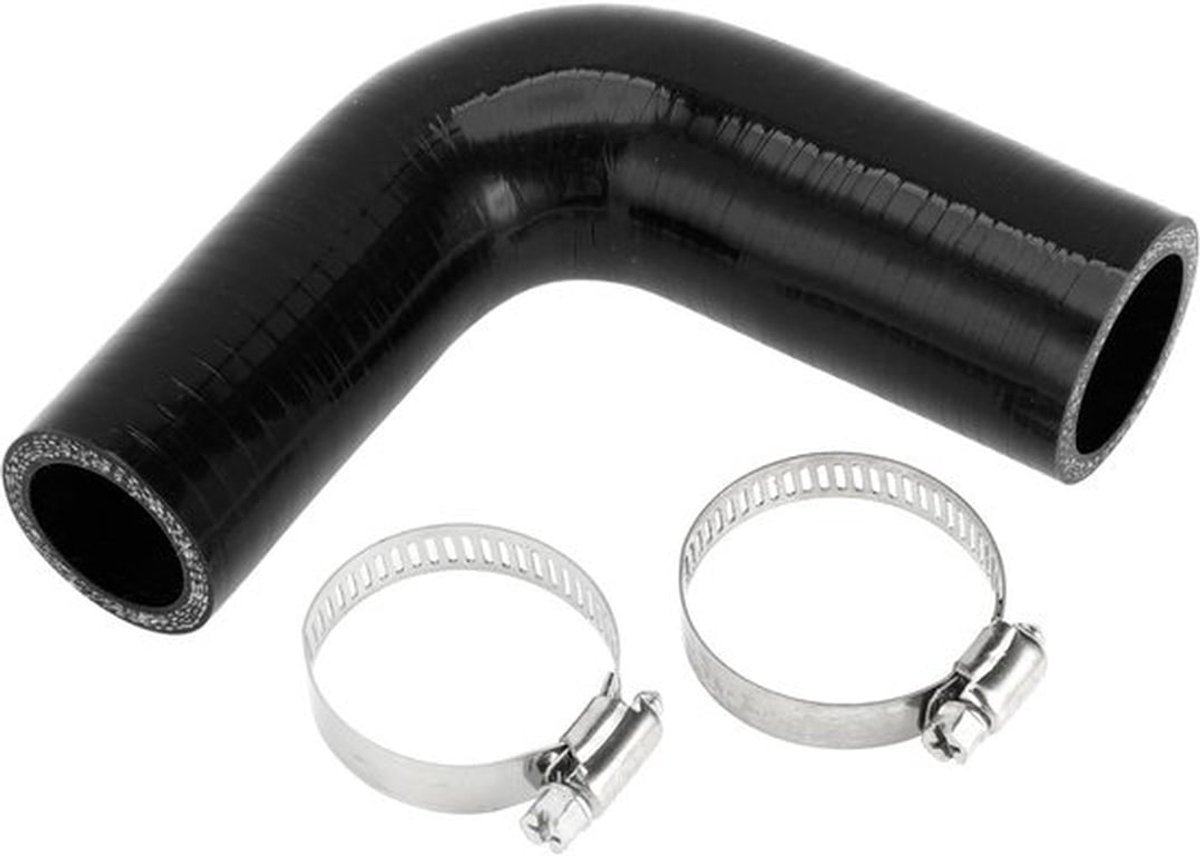 Koelmiddelslang 90° - Siliconenslang - Zwarte Slang - Binnendiameter 28 mm/32 mm - Lengte 102 mm - Bestand tegen hoge temperaturen