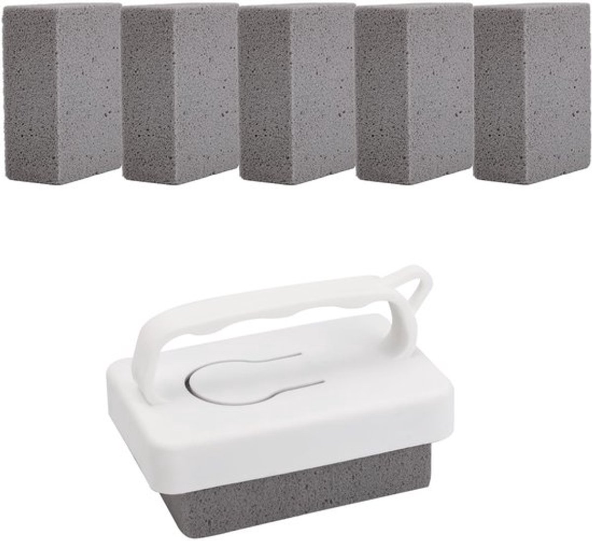 Zwembadreinigingsblok 6 Stuks - Handvat - Puimsteen voor Zwembad - Vlekverwijderaars - Tegelreiniger - Cementschuim 10x7x4 cm