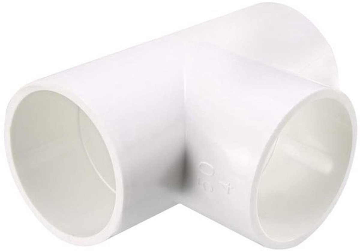 Pijpfitting Slip Tee - 50 mm PVC - 3-weg Koppelingsverbinding - Tuinwaterpijpadapter - Sanitair - Duurzaam en Slagvast - PVC Connector