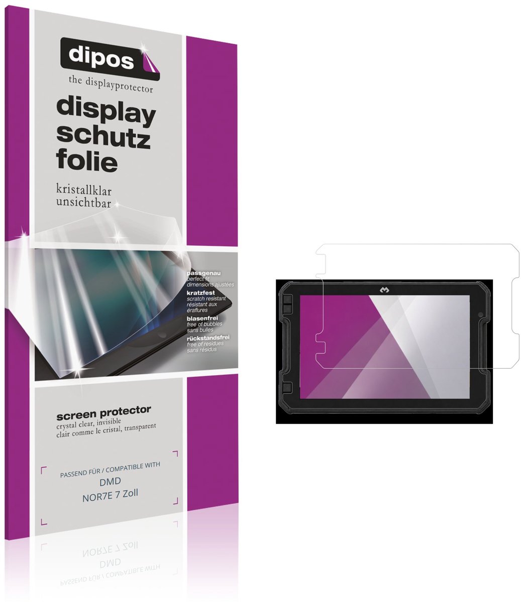 dipos – 2x Beschermfolie geschikt voor DMD NOR7E 7 Inch | Krasbestendige & heldere Screenprotector Ultra-Thin