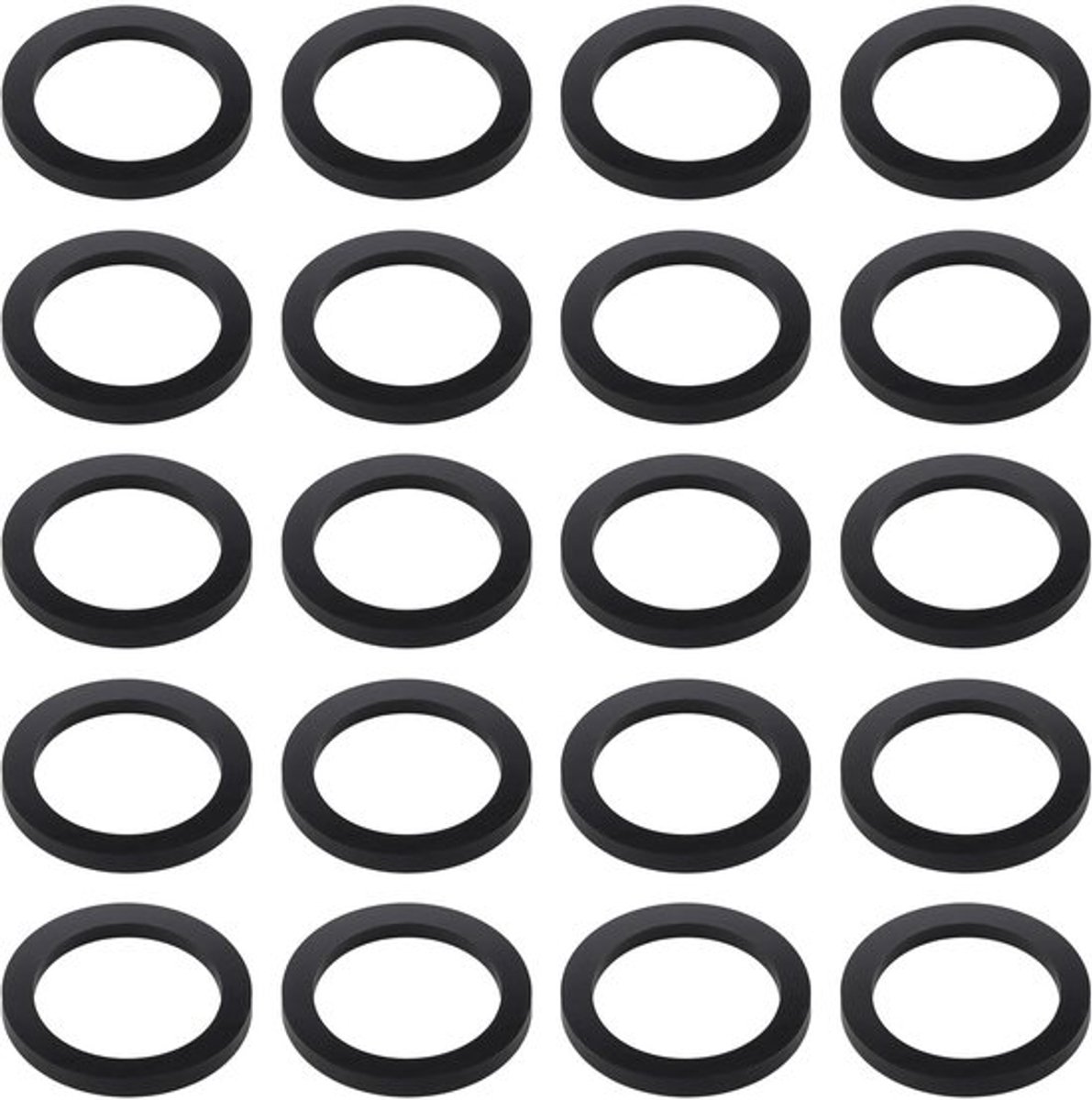Platte Wasmachines 20 Stuks - Rubber - M24 Sluiting - 32 mm OD - 24 mm ID - 3 mm Dikte - Duurzaam en Corrosiewerend - Afdichtringen