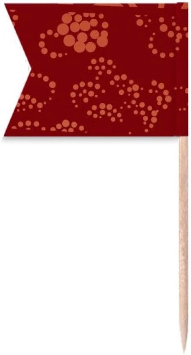 Tandenstoker Vlaggen - Voedsel Decoratie - Eten Versieren - Aziatisch Patroon - 6 cm - Multicolor