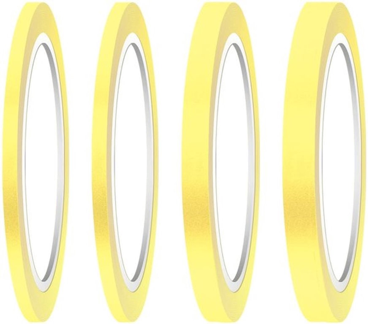 Afplakband 4 Rollen - Fijne Lijntape 3/6/12,6mm - Premium Papier - 48m Lengte - Voor Schilderen - DIY Creaties - Maskingtape