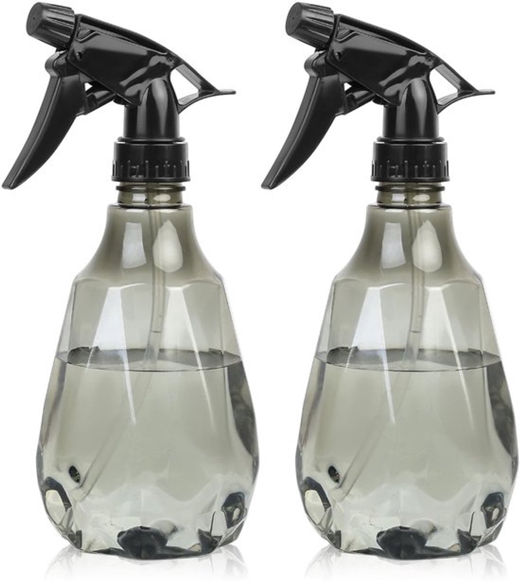 2 stuks 500 ml waterspuitflessen voor planten, tuinspuitflessen, herbruikbare plastic triggerverstuiver, haarnevel, spuitfles voor het reinigen van tuinplanten en kappers