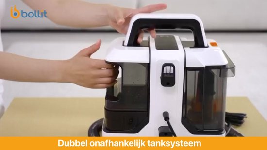BOLLIT Tapijtreiniger 750W - Vlekkenreiniger - Waterstofzuiger - 4 Opzetstukken - Zetelreiniger - Bank reiniger - Meubelreiniger - Matrasreiniger - Reinigingsmachine - Textielreiniger