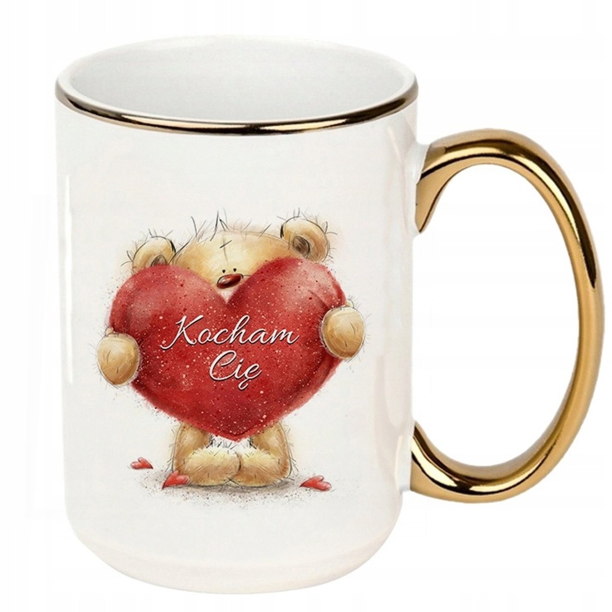 Keramische Mok 440ml - Goudkleurig Decor - Perfect Cadeau