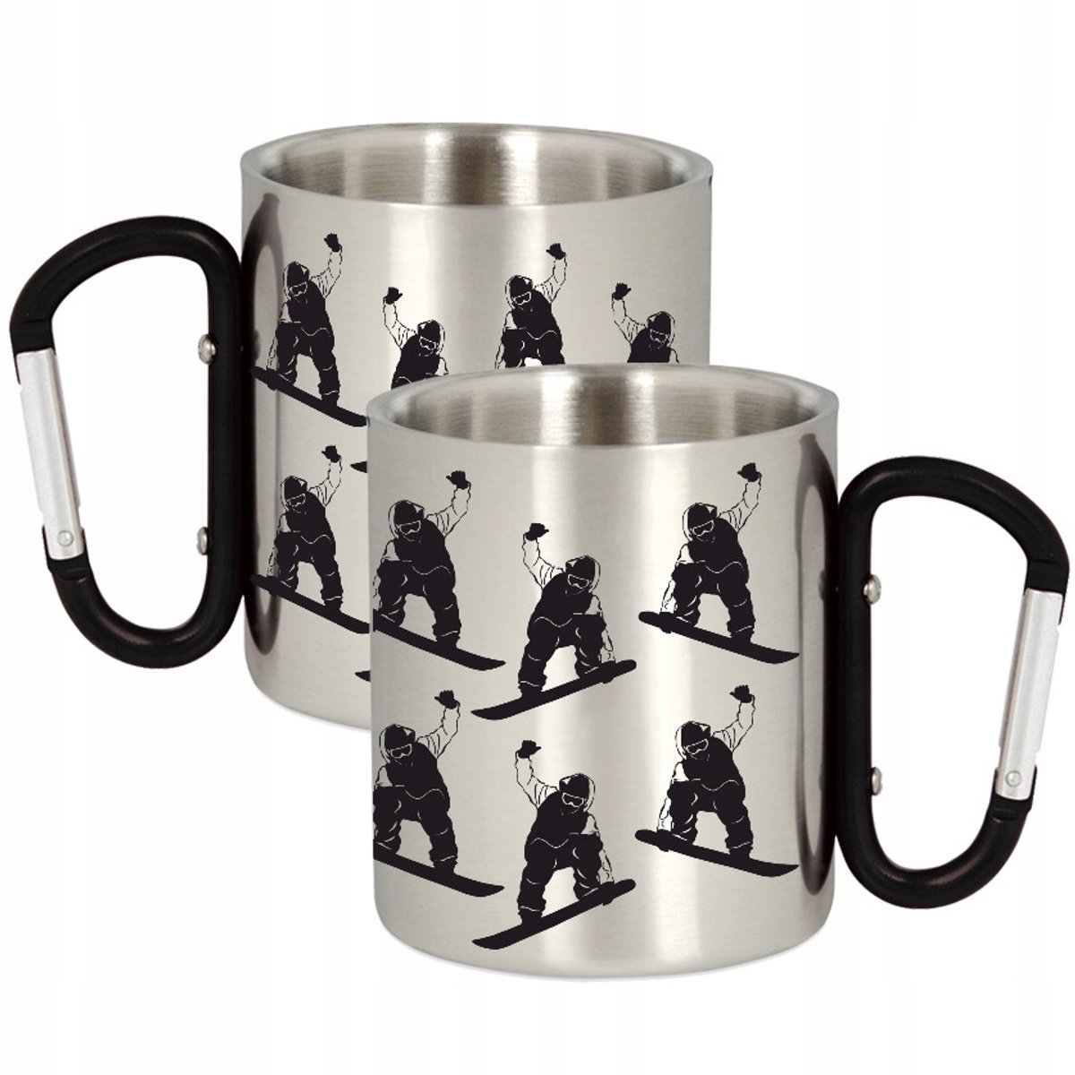 Metalen Mok met Karabijnhaak - Perfect Cadeau voor Sportliefhebbers