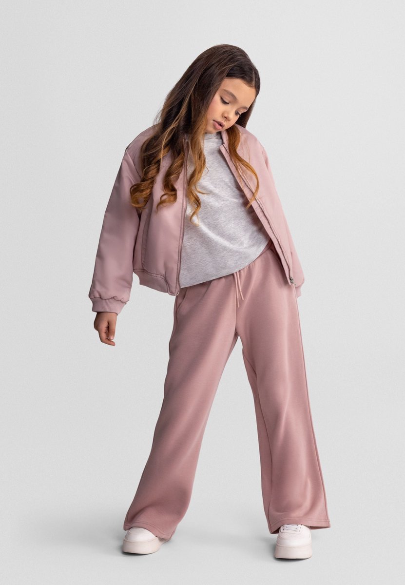 Minoti joggingbroek meisjes wide leg - viscose - roze