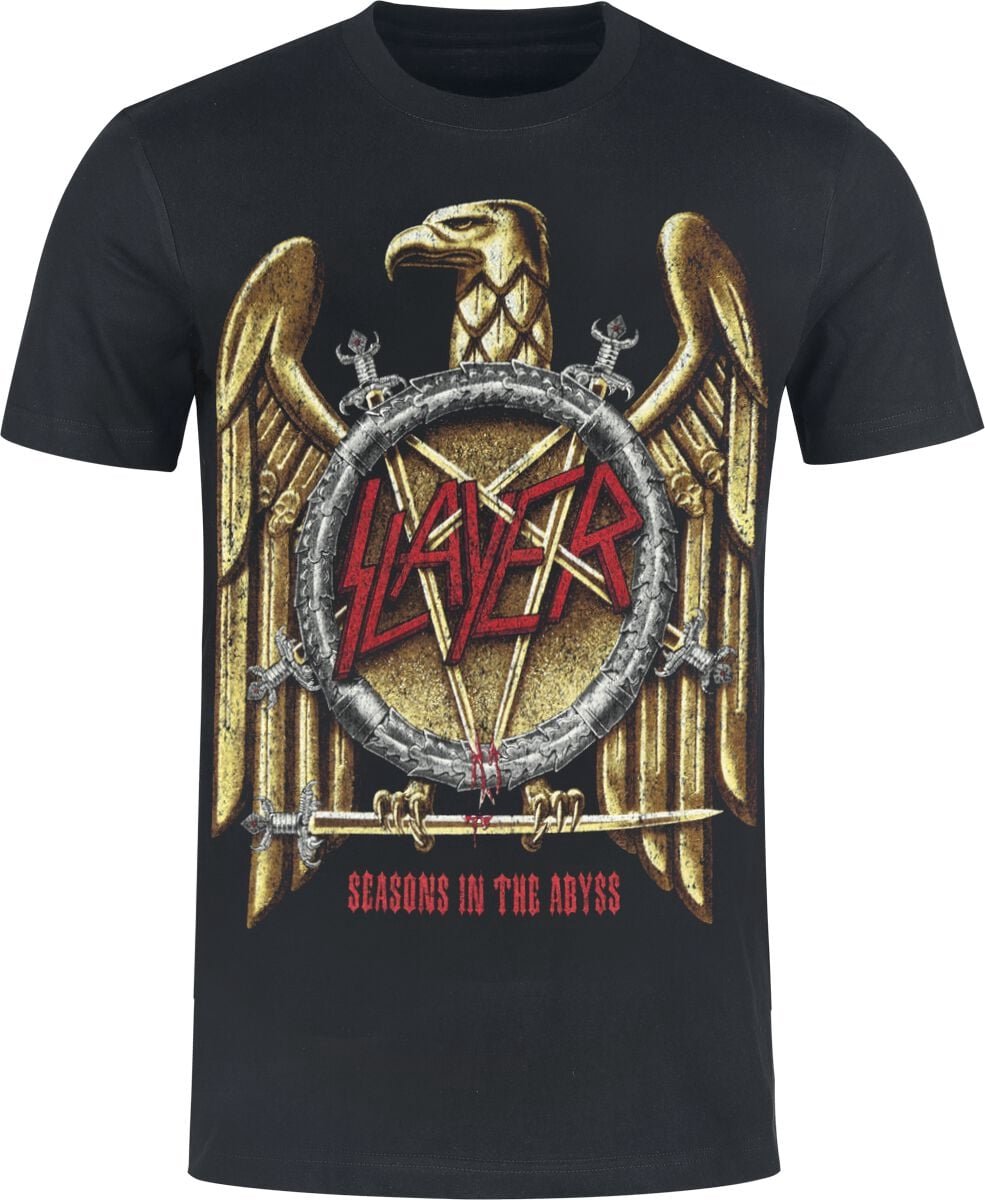 Slayer Seasons Gold Eagle Heren T-shirt - zwart - L